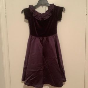 Wine Colored Velvet and Taffetta Dress Size 10